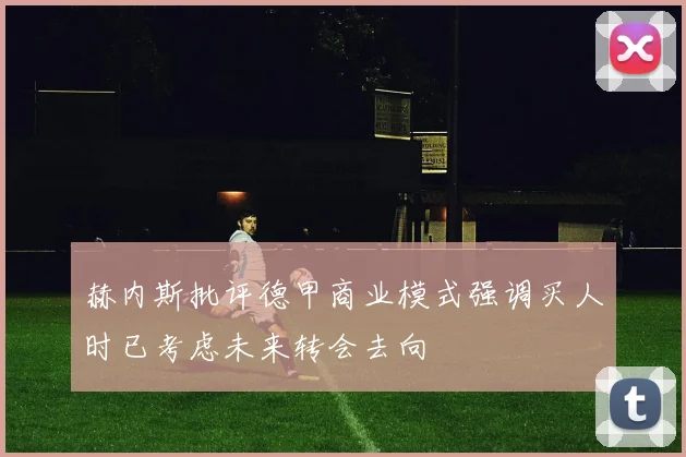 赫内斯批评德甲商业模式强调买人时已考虑未来转会去向